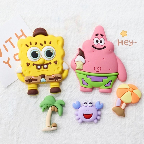 Set 5  chi tiết nhựa dẻo (chủ đề Bọt biển tinh nghịch SpongeBob).