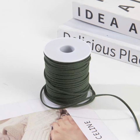 Cuộn dây da 50m-MÀU XANH LÁ ĐẬM.