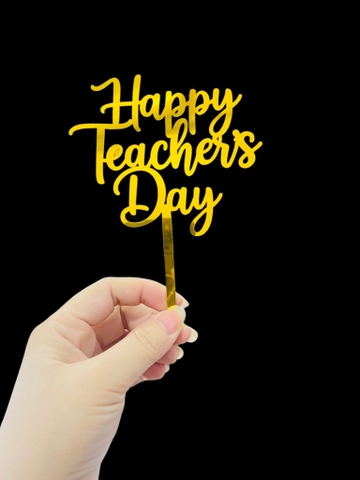 Set 10 Mica Happy Teacher's day chữ mảnh.