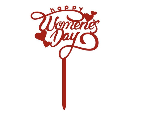 Set 10 mica Women's day mẫu 2-ĐỎ.