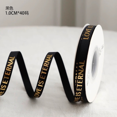 Ruybang LOVE IS ETERNAL nhỏ (1cm x 35m)-ĐEN.