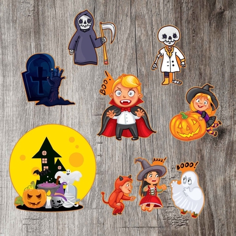 Combo 2 Set cắm chủ đề halloween 2023 -MẪU 1.