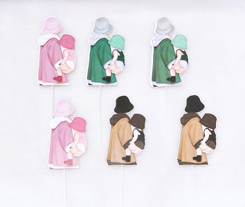 10 Set 6 thẻ giấy cha bế con XẢ KHO.