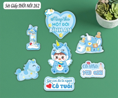 10 set giấy thôi nôi HD SỐ 1 - NGỰA XANH 262.