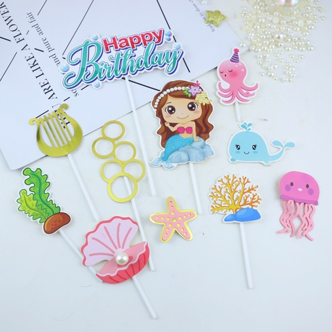 Set giấy nàng tiên cá bạch tuộc ngọc trai.