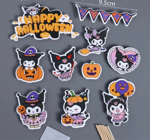 Combo 2 set giấy chủ đề  Halloween - KUROMI bí ngô.