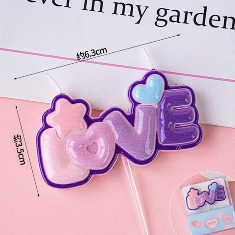 Nến LOVE mẫu mới-MÀU TÍM.