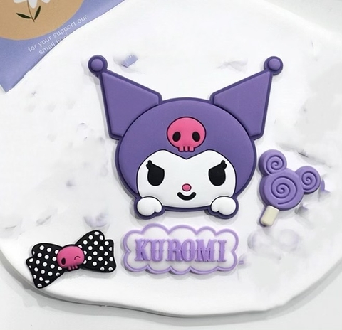 Set nhựa dẻo - kuromi tím 4 chi tiết.