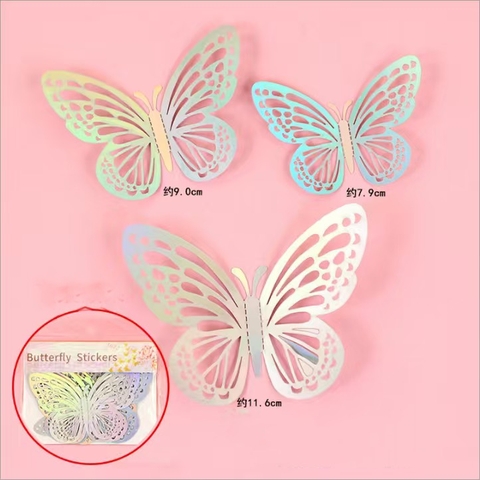 Set 12 bướm giấy -màu lấp lánh.