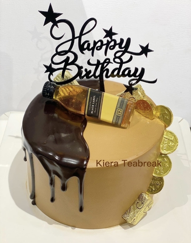 Set 10 mica HPBD gắn 4 ngôi sao-ĐEN.