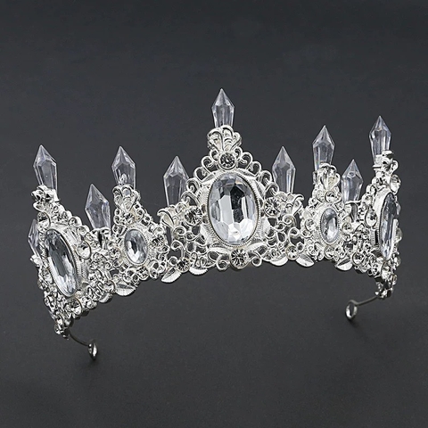 VM-Vương miện đại màu trắng đk16cm.