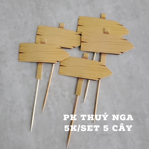 CAM-Set 5 bảng giấy màu gỗ (nhọn)-không có chữ HPBD.F073
