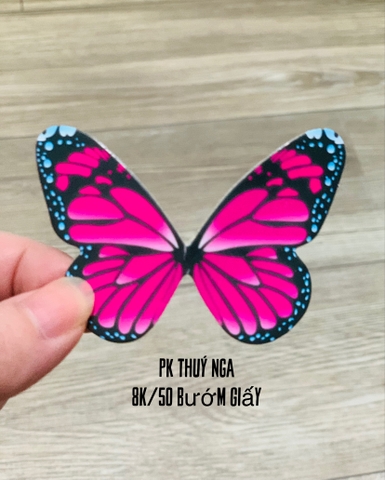 Set 50 bướm giấy hồng xả kho