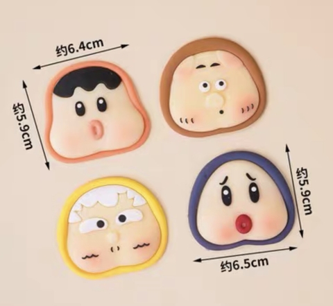 Set 4 tượng nhựa dẻo - baby mập size nhỏ.