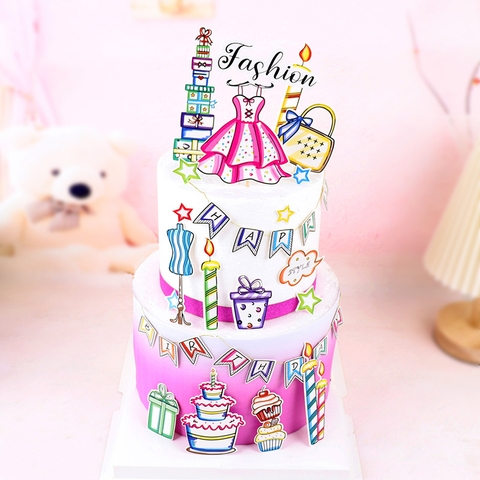 Combo 2 Set trang phục và tiệc sinh nhật (chữ HPBD in liền) XẢ KHO.