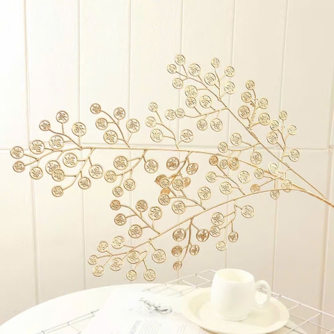 Cành màu vàng - hình tròn nhỏ có chữ PHÚC ở giữa (3 nhánh/cành).