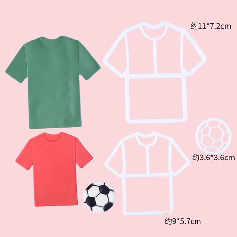 Set khuôn nhấn 2 áo Bóng đá + quả bóng đá.