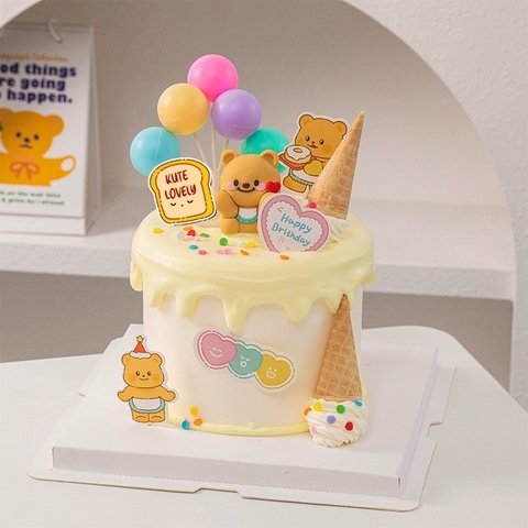 Combo 2 set giấy  - gấu vàng trái tim kute.