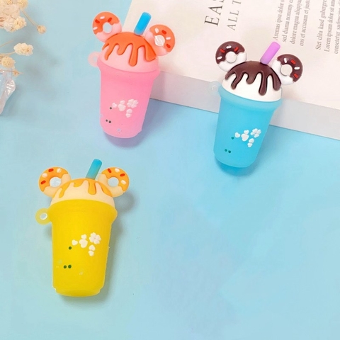 Set 5 cốc trà sữa nhựa mix màu.