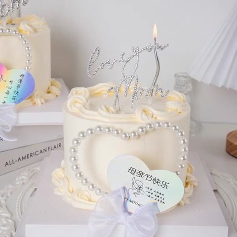 Set 5 chữ Love you mom gắn hạt 3930.