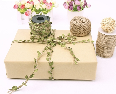 Cuộn dây gai kèm lá XANH(10m).
