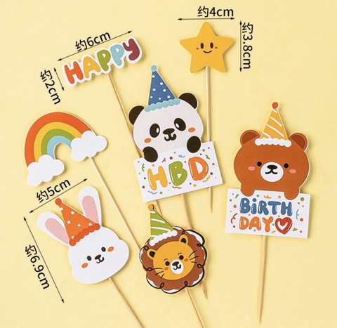 Combo 2 set giấy thẻ gấu-cầu vồng-happy.