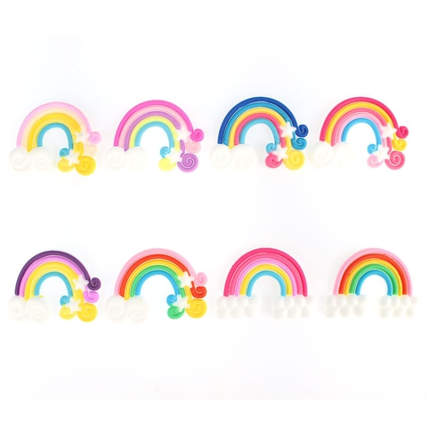 Set 10 cầu vồng dẻo loại 1 mặt sắc màu size TO 3.5cm.