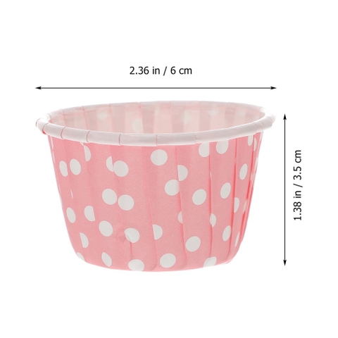 Set 50 cốc cupcake caro - HỒNG.