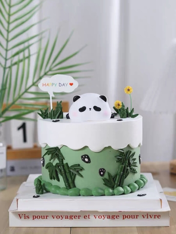 Tượng Gấu trúc nằm có đèn.