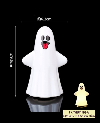 Tượng nhựa Halloween-ma trắng có đèn.