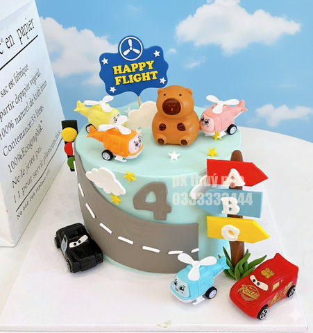 Bộ 4 máy bay trực thăng nhựa sắc màu kute (có cánh quạt).