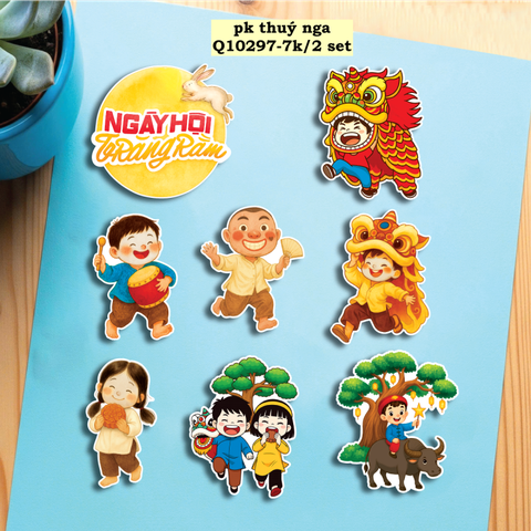 Combo 2 set giấy trung thu -MẪU 18.