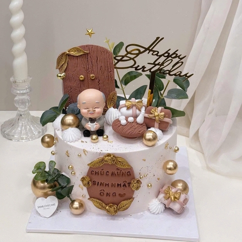 Tượng sứ -ÔNG uống trà.