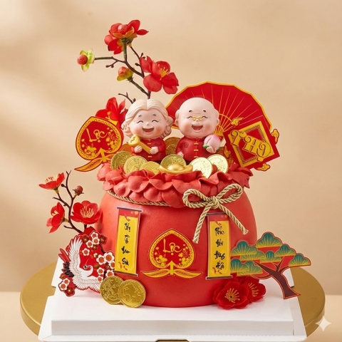 Tượng sứ -ÔNG cầm đào tiên.