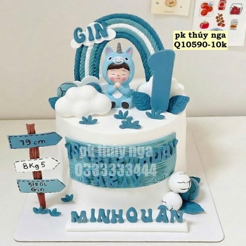 Tượng nhựa mềm -Bé NGỰA màu xanh dương.