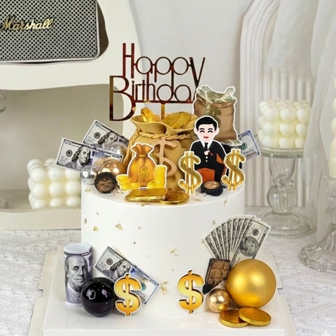 10 set giấy  - đại gia, tiền đô và túi tiền (mẫu mới).