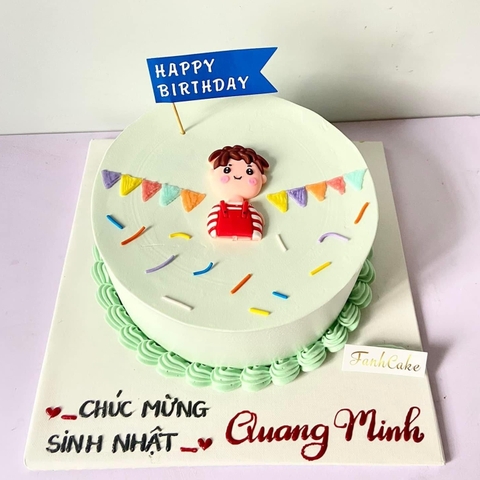 Bé trai áo đỏ (nhựa dẻo) loại dày.