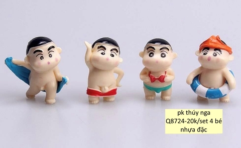 Set nhựa 4 em bé cởi truồng (Shin – Cậu bé bút chì).