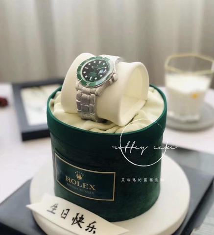 Đồng hồ nhựa (dây trắng mặt xanh ngọc).