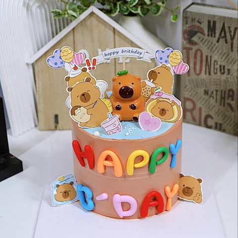 Tượng capybara nhựa (KHÔNG ĐÈN) -nhựa cứng.