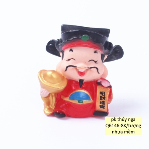 Tượng thần tài (mũ đen)-nhựa dẻo.