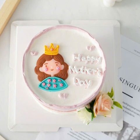 Set 5 tượng nhựa dẻo - mẹ mũ vàng áo XANH LÁ.