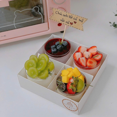 Set 60 bảng giấy NÂU viền kẻ (bao gồm que cắm).