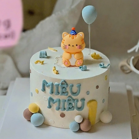 Tượng silicon 3D-mèo vàng đội mũ9360.