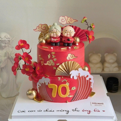 Combo 2 set giấy tết - HẠC, MÂY, NÚI MÀU ĐỎ (ÉP NHŨ).