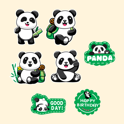Combo 2 set giấy - gấu trúc panda (mẫu mới).