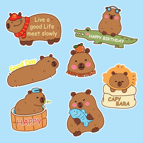 Comb 2 set giấy- capybara (mẫu 1).
