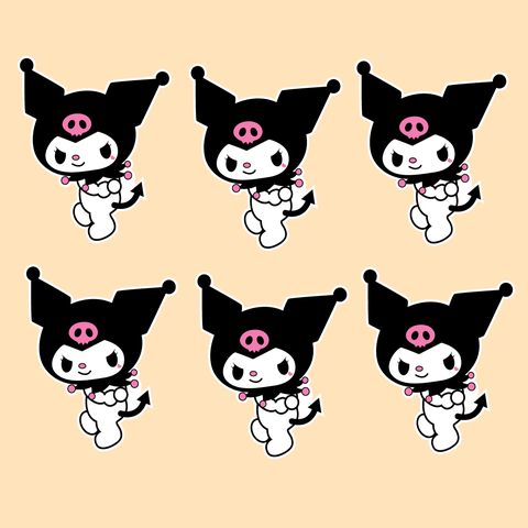 Set 12 cây cắm giấy hình Kuromi.