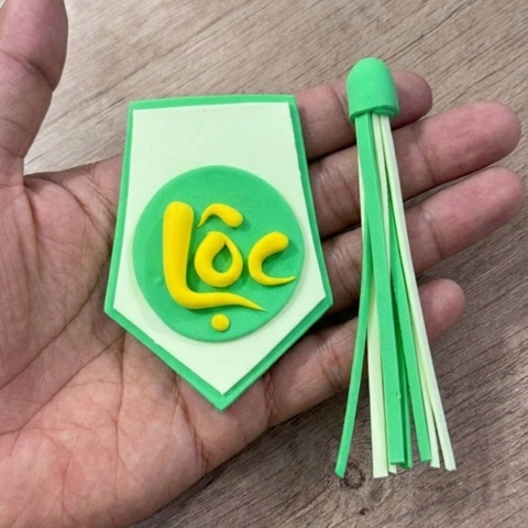 Set đất nặn-CHỮ LỘC và dây (màu XANH VÀNG).