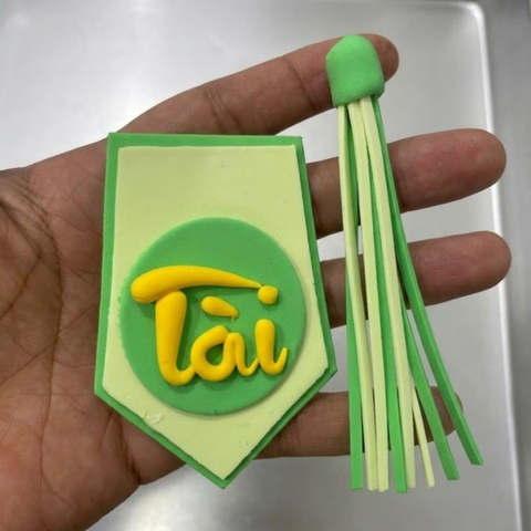 Set đất nặn-CHỮ TÀI và dây (màu XANH VÀNG).